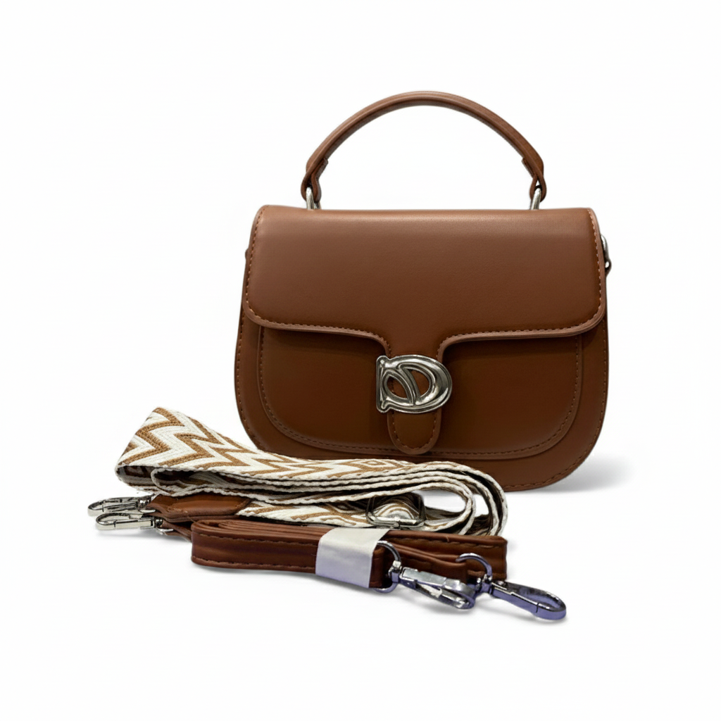 Premium Leather Bag With 2 Different Straps