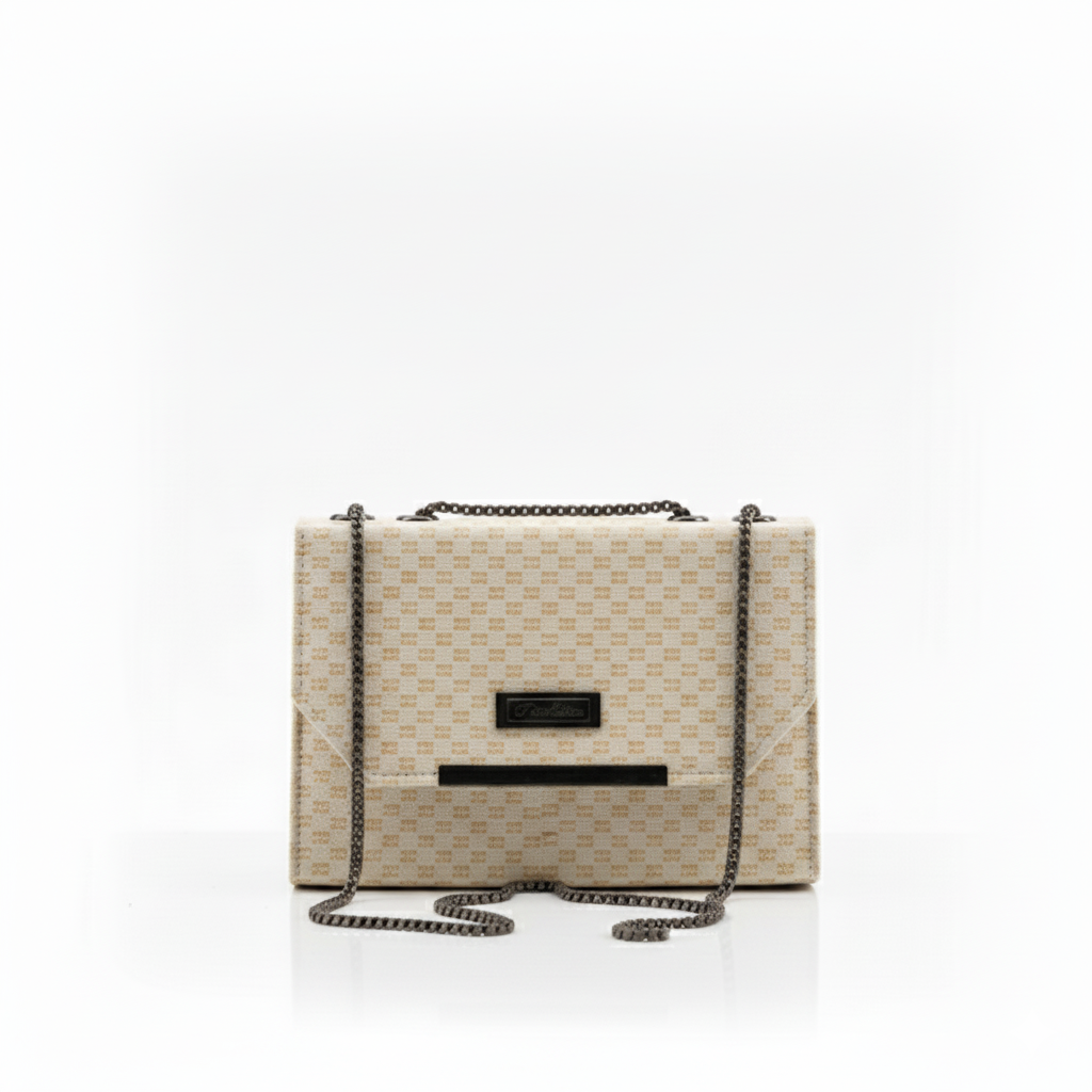 Elegant Beige Chain Bag