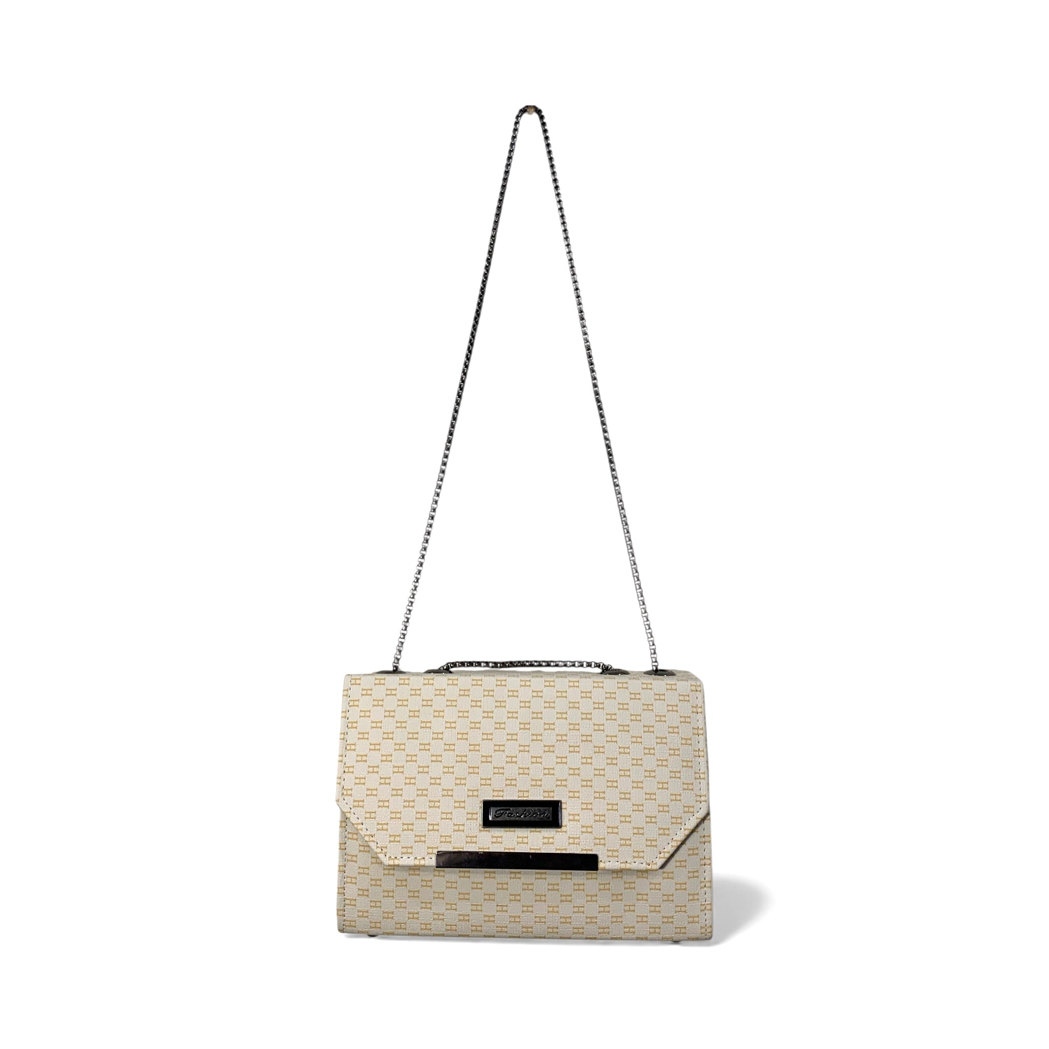 Elegant Beige Chain Bag